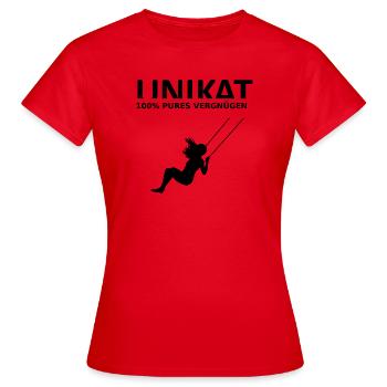 UNIKAT – Pur plaisir - T-shirt Femme - rouge - Devant - AI Model Female 172 dark (172cm)