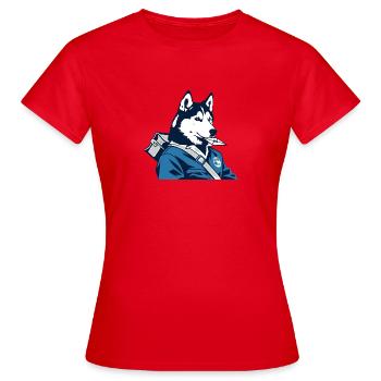 Husky Postman Blue Outfit - Women's T-Shirt - red - Front - AI Model Female 172 dark (172cm)