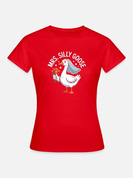 Brautganselogo – MrsSillyGoose - Frauen T-Shirt - Rot