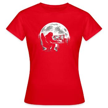Bigfoot Gamer - Frauen T-Shirt - Rot - Vorne - AI Model Female 172 dark (172cm)