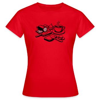 repas - T-shirt Femme - rouge - Devant - AI Model Female 172 dark (172cm)