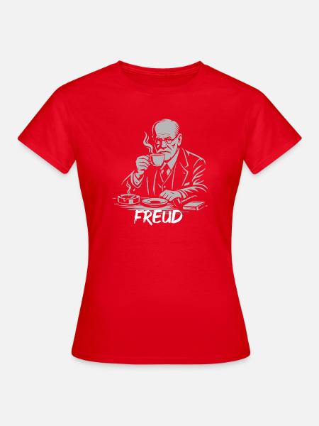 Freud Kaffeepause Illustration - Frauen T-Shirt - Rot