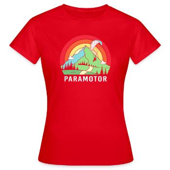 Gleitschirmflieger Gleitschirmfliegen Paragliding - Frauen T-Shirt - Rot - Vorne - AI Model Female 172 dark (172cm)