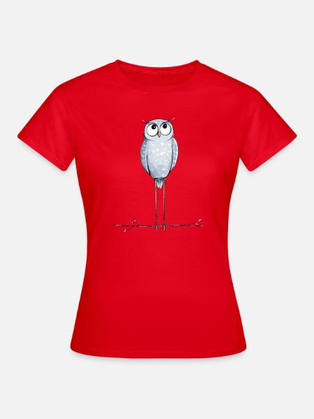 süße Eule - Frauen T-Shirt - Rot