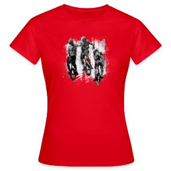 Unicycle | Descendance freestyle en monocycle - T-shirt Femme - rouge - Devant - AI Model Female 172 dark (172cm)