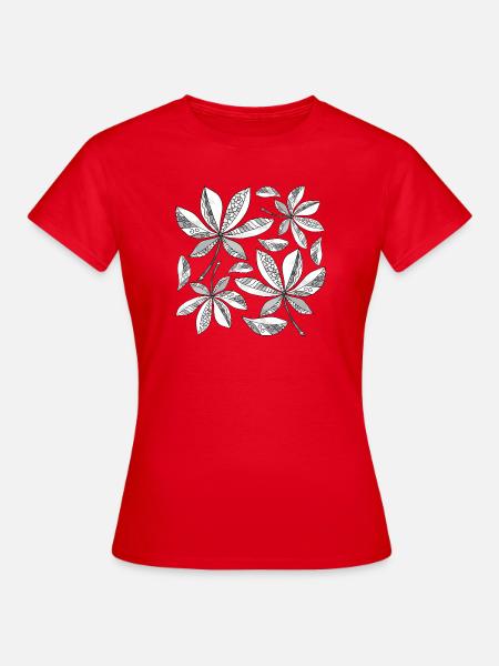 Blätter - Frauen T-Shirt - Rot