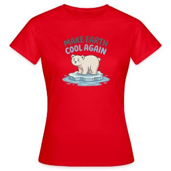 Rafraîchir la Terre à nouveau - T-shirt Femme - rouge - Devant - AI Model Female 172 dark (172cm)