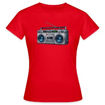 Retro Boombox Ghetto Blaster - Women's T-Shirt - red - Front - AI Model Female 172 dark (172cm)