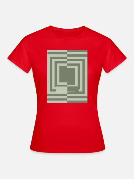 Common ground minimal geometric harmony - Frauen T-Shirt - Rot