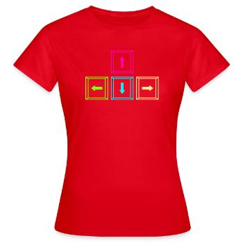 Gaming Computer Gamer Gaming Gamer - Women's T-Shirt - red - Front - AI Model Female 172 dark (172cm)