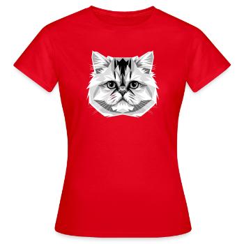 Chat perse Chat persan Chat persan Chat perse Chats mignons - T-shirt Femme - rouge - Devant - AI Model Female 172 dark (172cm)