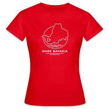 Mer de Bavière - Mare Bavière - T-shirt Femme - rouge - Devant - AI Model Female 172 dark (172cm)