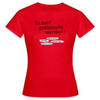 peut être applaudi - T-shirt Femme - rouge - Devant - AI Model Female 172 dark (172cm)