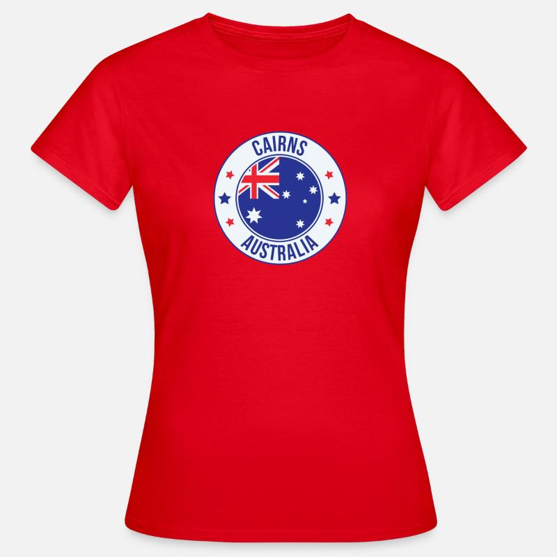 Cairns Australia Emblem Patch - Women's T-Shirt - red