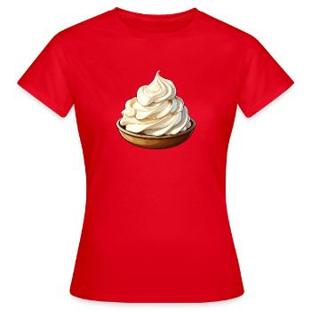 crème fouettée - T-shirt Femme - rouge - Devant - AI Model Female 172 dark (172cm)