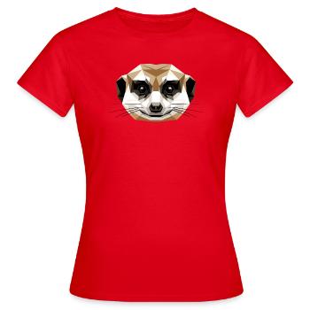 Suricate Suricate Douce Mangouste Suricate - T-shirt Femme - rouge - Devant - AI Model Female 172 dark (172cm)