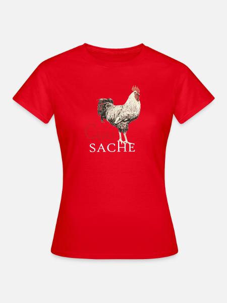 Hühner Fans - Hahn - Gockel - Chefsache - Chef - Frauen T-Shirt - Rot