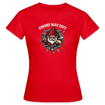 Böser Gnom, Dunkler Gnom, Goth-gnom, Lustiger Gnom - Frauen T-Shirt - Rot - Vorne - AI Model Female 172 dark (172cm)