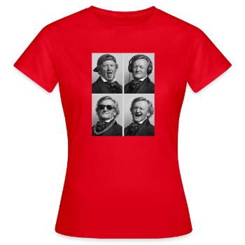 Richard Wagner - Frauen T-Shirt - Rot - Vorne - AI Model Female 172 dark (172cm)