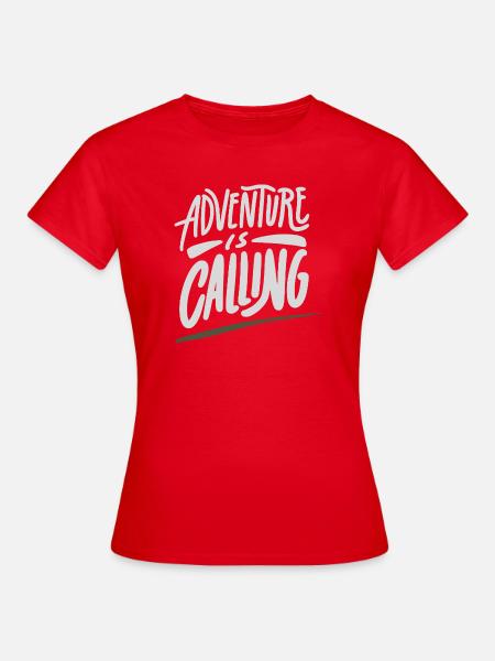Adventure is calling - Frauen T-Shirt - Rot
