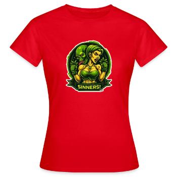 Sinners! Demon in the countryside - Women's T-Shirt - red - Front - AI Model Female 172 dark (172cm)