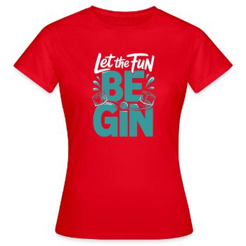 Gin Que le plaisir soit Gin & Tonic Fête des Amateurs Gin - T-shirt Femme - rouge - Devant - AI Model Female 172 dark (172cm)