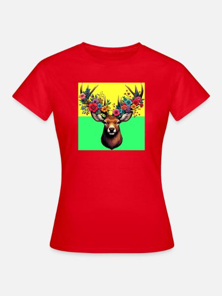 Hirsch - Frauen T-Shirt - Rot