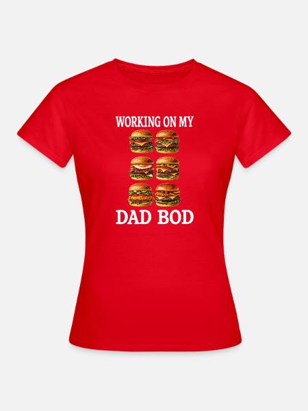 Dad Bod Burger Grid - Frauen T-Shirt - Rot