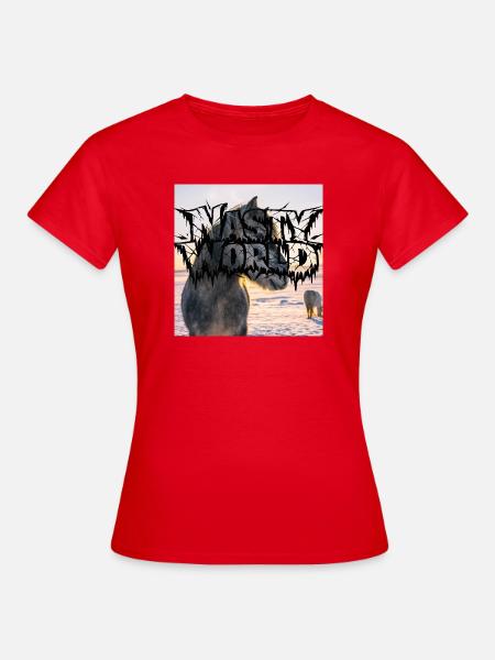 Dark Horse Silhouette Logo - Frauen T-Shirt - Rot