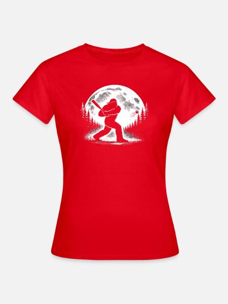 Bigfoot Baseball Spieler - Frauen T-Shirt - Rot