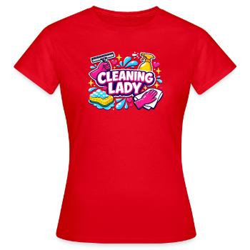 Femme de ménage Femme de ménage Amoureuse du ménage - T-shirt Femme - rouge - Devant - AI Model Female 172 dark (172cm)