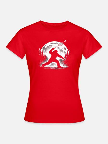 Bigfoot Badminton Spieler - Frauen T-Shirt - Rot