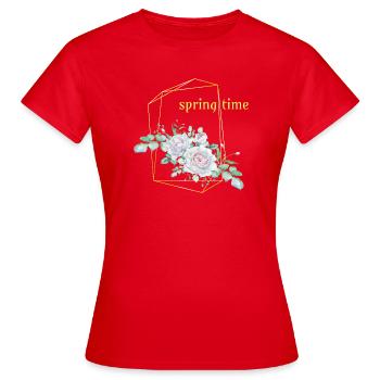 Printemps - T-shirt Femme - rouge - Devant - AI Model Female 172 dark (172cm)