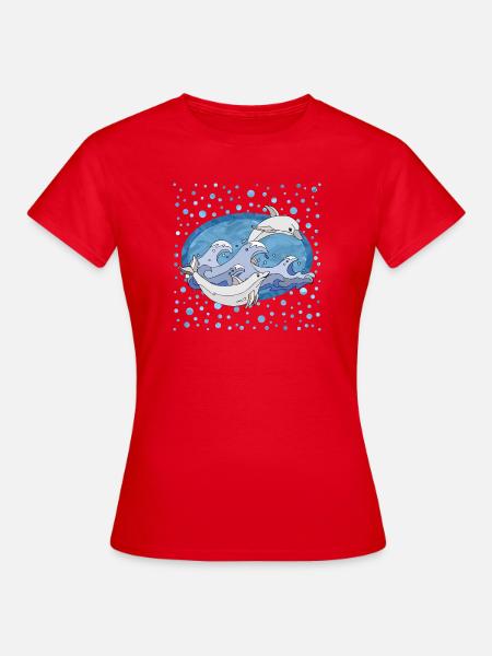 Delphine - Frauen T-Shirt - Rot