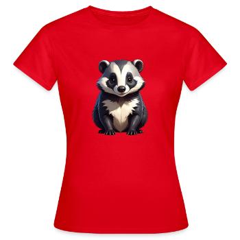Blaireau - T-shirt Femme - rouge - Devant - AI Model Female 172 dark (172cm)