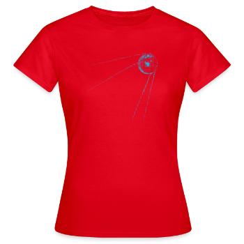 Sputnik 1 Satellit - Frauen T-Shirt - Rot - Vorne - AI Model Female 172 dark (172cm)