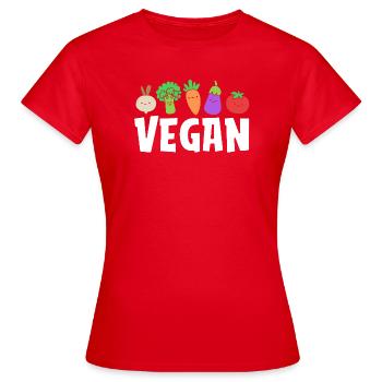 Dietician Diet Vegan - Women's T-Shirt - red - Front - AI Model Female 172 dark (172cm)