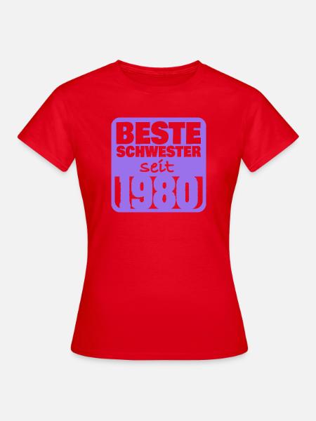 Schwesterchen 1980 - Frauen T-Shirt - Rot