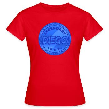 Diego als Geschenkidee - Frauen T-Shirt - Rot - Vorne - AI Model Female 172 dark (172cm)