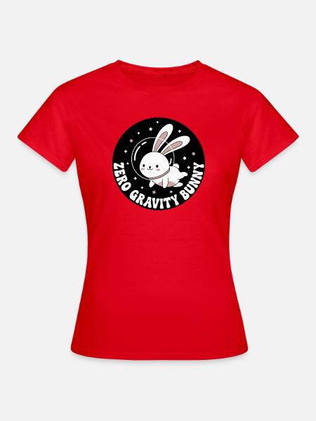 Schwerelosigkeits-Hase - Frauen T-Shirt - Rot