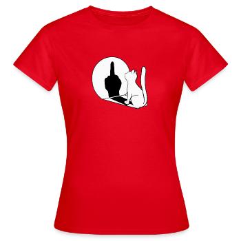 Majeur du Chat Miroir - T-shirt Femme - rouge - Devant - AI Model Female 172 dark (172cm)