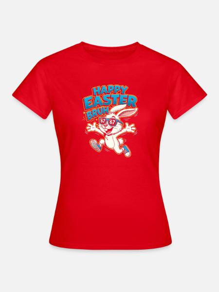 Easter Bruh Bunny Sunglasses - Frauen T-Shirt - Rot