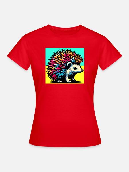 Igel - Frauen T-Shirt - Rot