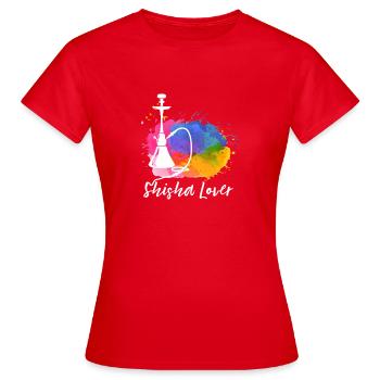Explosion de couleurs Shisha Love / Pipe à eau au narguilé. - T-shirt Femme - rouge - Devant - AI Model Female 172 dark (172cm)