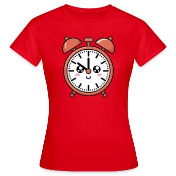 Wecker - Frauen T-Shirt - Rot - Vorne - AI Model Female 172 dark (172cm)