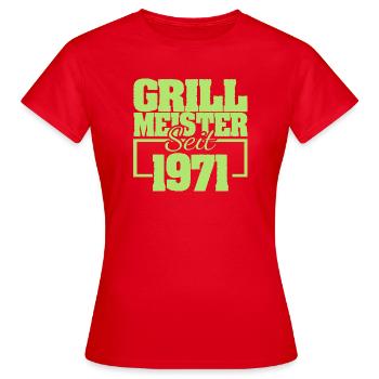 Grillen 1971 - Frauen T-Shirt - Rot - Vorne - AI Model Female 172 dark (172cm)