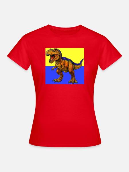 Dinosaurier - Frauen T-Shirt - Rot
