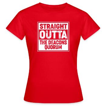 Mormons - T-shirt Femme - rouge - Devant - AI Model Female 172 dark (172cm)