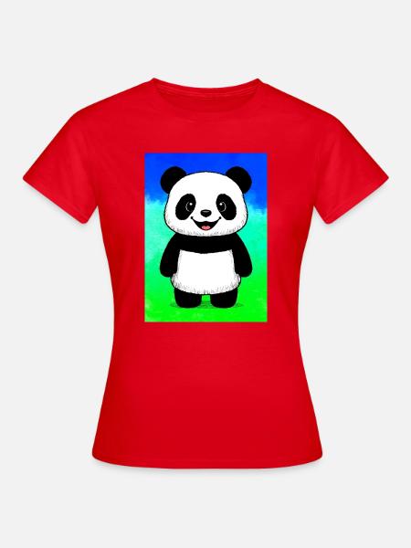 Panda - Frauen T-Shirt - Rot