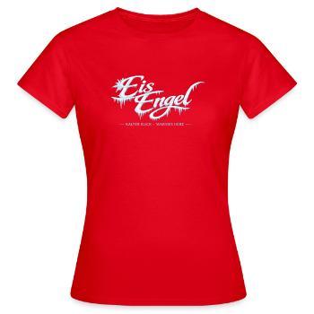 Eisengel: Kalter Blick, Warmes Herz - Frauen T-Shirt - Rot - Vorne - AI Model Female 172 dark (172cm)